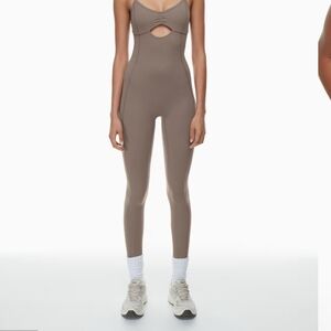 Aritzia Brown Cutout Jumpsuit